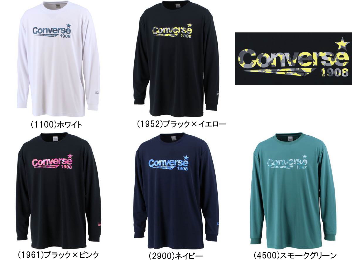 メール便無料 コンバース メンズ プリント ロングスリーブ 長袖 Tシャツ プラクティス CB222359L