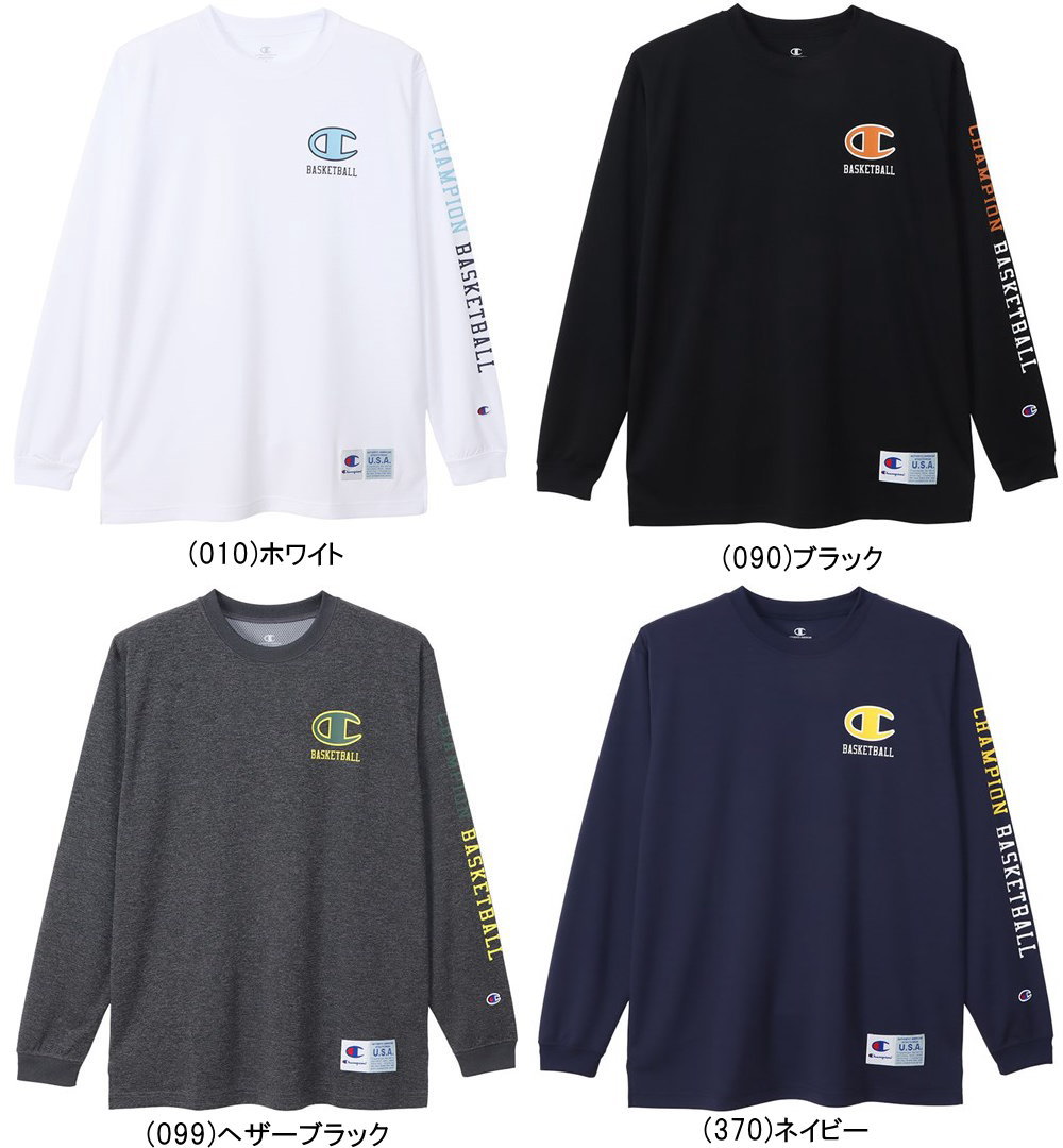 メール便無料 チャンピオン ロングスリーブ Tシャツ 長袖 CAGERS C3-YB455 CHAMPION バスケット