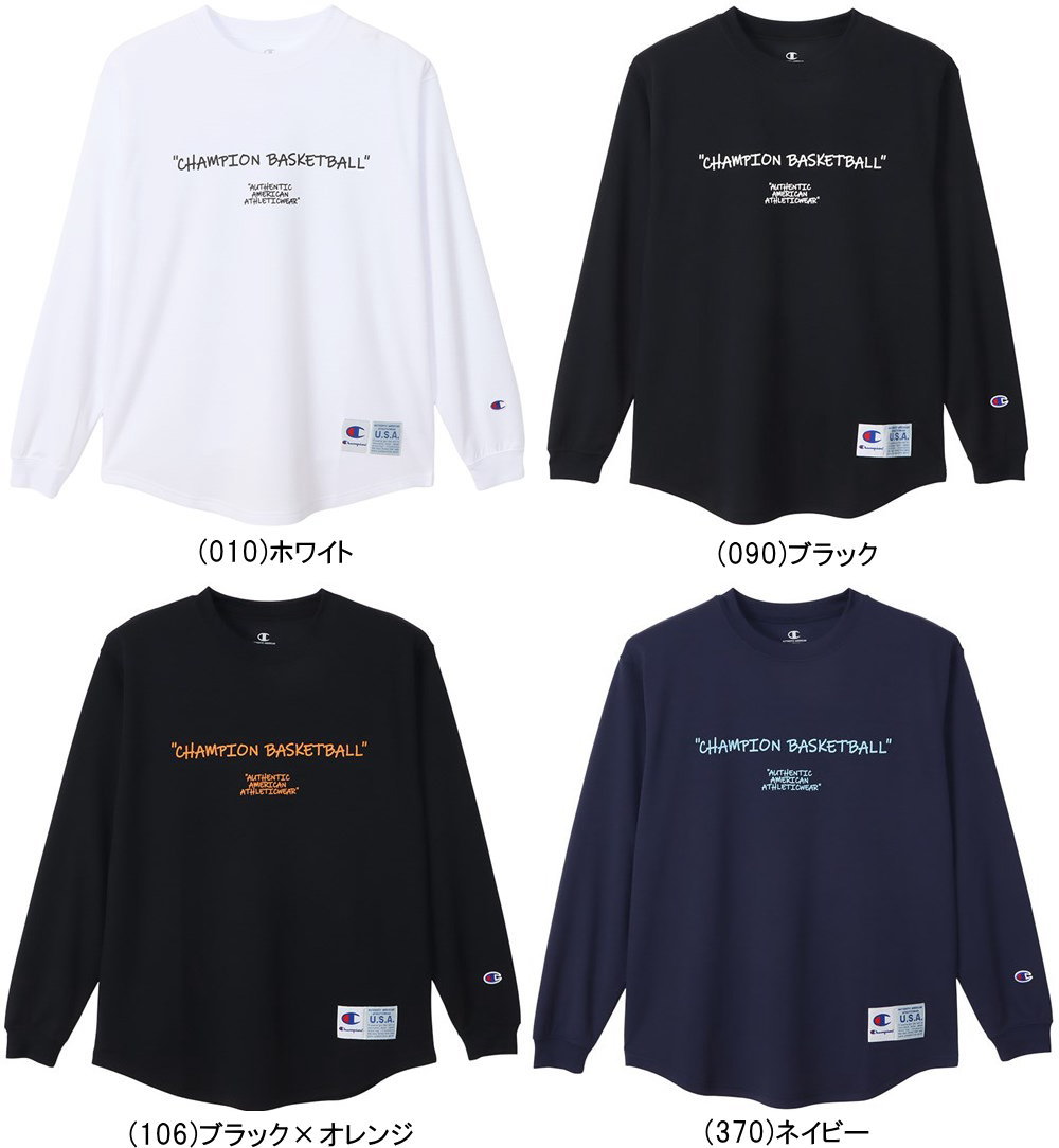 メール便無料 チャンピオン レディース ロングスリーブ Tシャツ 長袖 女性 女子 CW-YB451 CHAMPION バスケット ミニ…