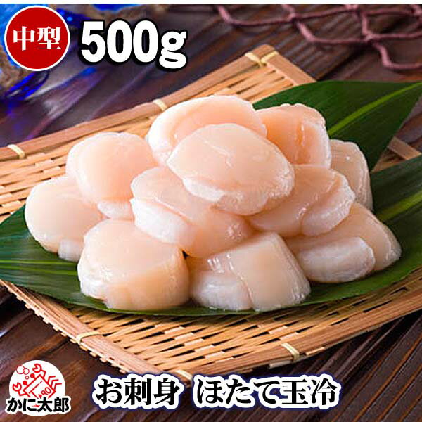 中型 ホタテ貝柱 ホタテ玉冷 Mサイズで500g(13~15玉入り・冷凍) お刺身で食べることも出来きる北海道産の帆立です。バター焼き・フライがお勧め。海鮮ほたてお取り寄せ お歳暮