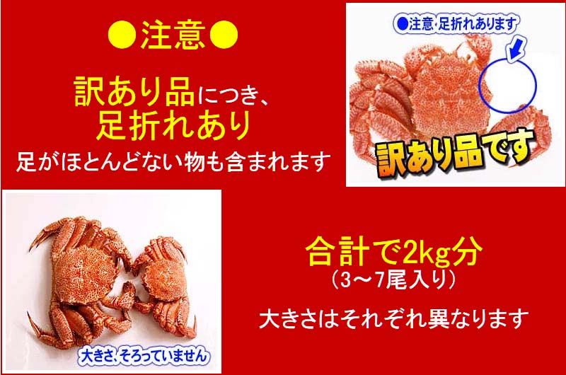 (送料無料)訳あり 毛蟹 合計1.5kg前後(2〜5尾入り) ボイル冷凍　足折れあり・サイズ規格外を集めた、わけあり毛ガニ。毛がにの醍醐味でもあるカニ味噌とかに身と絡めてお召し上がりください。北海道グルメ食品 魚介類