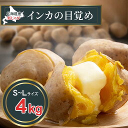 (送料無料) 北海道産じゃがいも　インカの目覚め　4kg(新じゃが　S～Lサイズ混合　インカのめざめ・芋)栗のような甘さ、粒が小さいほど旨みがある希少種のジャガイモです。北海道グルメ食品 野菜・きのこ ジャガイモ インカのめざめ