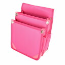マルキン印 ナイロン 腰袋 プロ 工具袋 かっこいい 2段 A 桃 ピンク <大工 電工 仮枠>