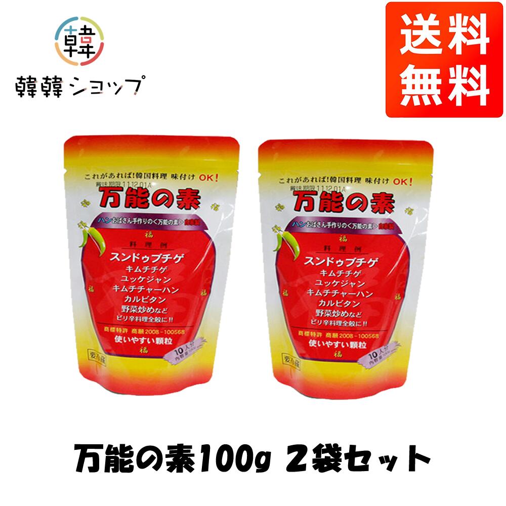 万能の素100g＊2袋セット(メール便)★ハンおばさんの手作り万能の素/美訓物産/本場韓国の味が簡単に出せる/韓国調味料/粉末調味料/チゲ/スープ/調味料/コク