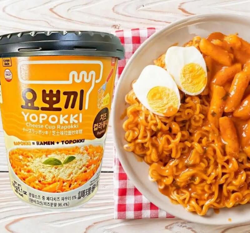 ヨポッキ ラッポキ チーズ味カップ145g トッポキ おやつ 韓国料理 らっぽっき 屋台風即席 ラッポッキ ラポッキ ラッポッキ kankan-shop-10001234 韓韓ショップ サンプル画像2