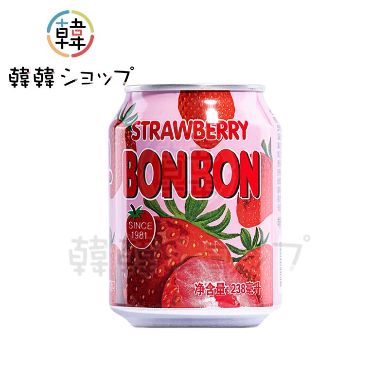 Rakuten - イチゴボンボン 238ml/イチゴジュース ヘテ 韓国飲み物 ドリンク 缶