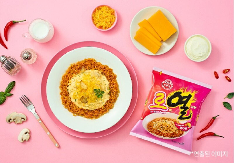 オットギ ロ熱(ロヨル)ラーメン 4袋入 / ロゼラーメン/インスタントラーメン/韓国料理/韓国食品/非常食/韓国ラーメン/ロゼ kankan-shop-10001574 韓韓ショップ サンプル画像3