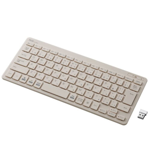 PLUS キーボード ジブンイロ 薄・ミニ ワイヤレスキーボード グレー TW-KB002 428-851 PLUS キーボード ジブンイロ 薄・ミニ ワイヤレスキーボード グレー TW-KB002 428-851