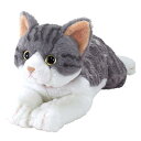 サンレモン(Sun Lemon) ひざ ねこ サバシロ M 18×47×16cm ぬいぐるみ アニマル P-7792