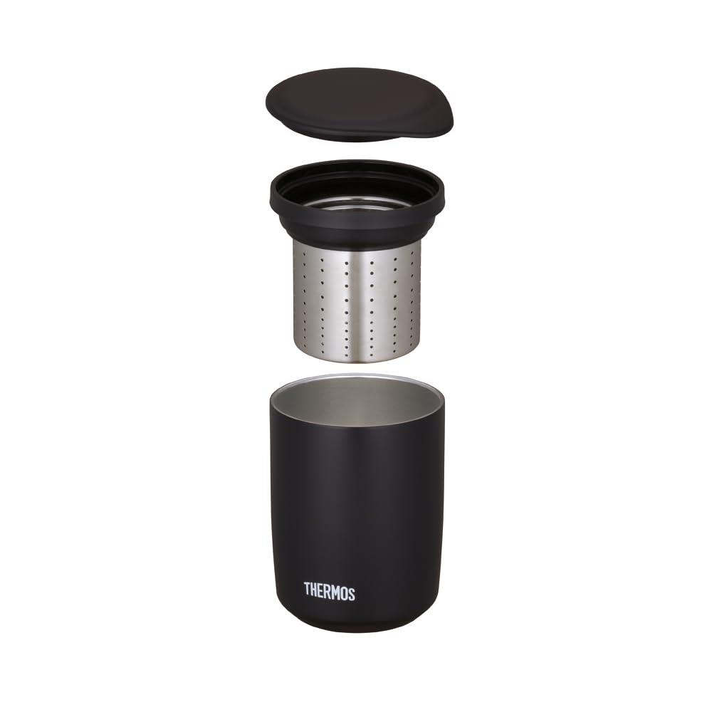 【茶こし付き】 サーモス 真空断熱ティータンブラー 400ml ストーンブラックJTB-400FI STB