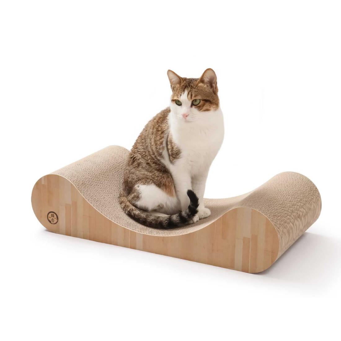 猫壱 バリバリベッド (L, カール ライトブラウン)