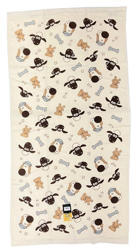 林(Hayashi) バスタオル 約60×120cm ガーゼパイル ひつじのショーン キャラメル BM474800