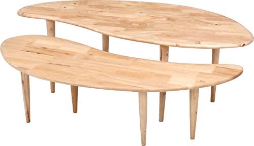 不二貿易(Fujiboeki) ローテーブル リビングテーブル 幅114cm ナチュラル 天然木 2個セット COFFEE Natural Signature 37004 不二貿易(Fujiboeki) ローテーブル リビングテーブル 幅114cm ナチュラル 天然木 2個セット COFFEE Natural Signature 37004