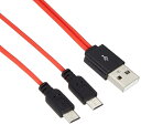 エスエスエーサービス microUSB二股ケーブル (80cm x2)(2)