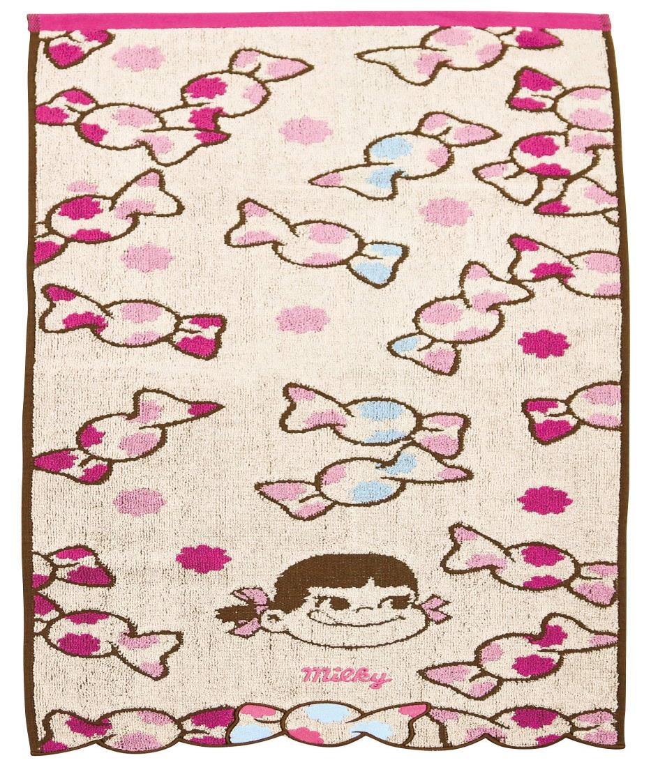 スタイル：キャンディいっぱい◆商品名：丸眞 フェイスタオル Peko＆Poko ペコちゃん キャンディいっぱい 綿 抗菌 防臭 2サイズ展開 2965003700サイズ：約34×80cm / 生産国：中国組成：本体：綿100％刺繍部分：ポリエステル100% / 仕様：パイルジャカード・スカラップ刺繍・刺繍・抗菌防臭加工お風呂上がりやスポーツ時など使いやすいサイズのタオル(C)FUJIYA CO., LTD.Peko&Poko ペコちゃんのフェイスタオルです【商品説明】お風呂上がりやスポーツ時など使いやすいサイズのタオル【商品仕様】 サイズ:約34×80cm 組成:本体:綿100%刺繍部分:ポリエステル100% 生産国:中国 仕様:パイルジャカード・スカラップ刺繍・刺繍・抗菌防臭加工(C)FUJIYA CO., LTD.