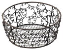 ちどり産業(Tidorisangyou) バスケット ブラウン 14X14Xh6cm ワイヤーバスケット 89-70BR