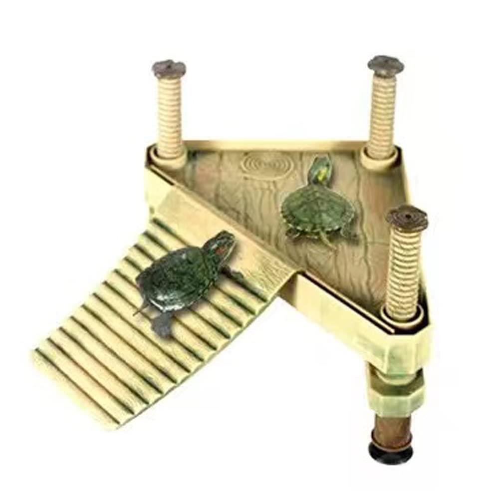 亀 水槽 浮島 カメの浮き島 散歩台 乾燥プラットフォーム 爬虫類浮島 爬虫類 浮き島 日光浴 隠れ家 カメ 水槽 飼育 装飾（S）