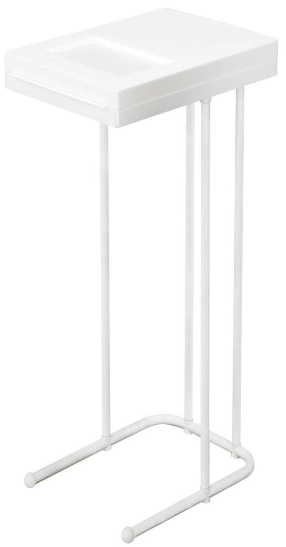 Dustbins - TONBO 新輝合成(Shinki Gosei) トンボ ユニード ゴミ箱 ゴミ袋 ホルダー 蓋を開けずにごみを捨てられる ホワイト L 幅23.5×奥行33.5×高さ55.5cm 蓋付き 分別 日本製