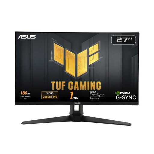 【ネット限定】 ASUS ゲーミングモニター TUF Gaming VG27AQ3A 27インチ/QHD/Fast IPS/180Hz/1ms/G-SYNC Compatible/スピーカー/ 【ネット限定】 ASUS ゲーミングモニター TUF Gaming VG27AQ3A 27インチ/QHD/Fast IPS/180Hz/1ms/G-SYNC Compatible/スピーカー/