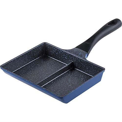 和平フレイズ 2面フライパン 15×19cm 2品同時に調理 お弁当に便利 仕切りフライパン IH・ガス対応 ひるもぐ RB-1296のサムネイル