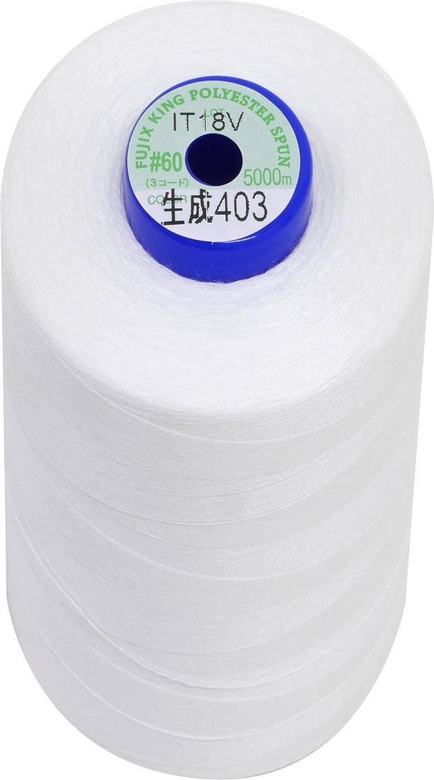 FUJIX フジックス キングスパン スパン ミシン糸 60番 5000m巻 col.403 生成