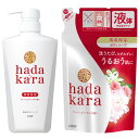 hadakara(ハダカラ) ボディソープ 液体 フレッシュフロ ーラルの香り 本体 500ml+詰め替え 360ml(3)