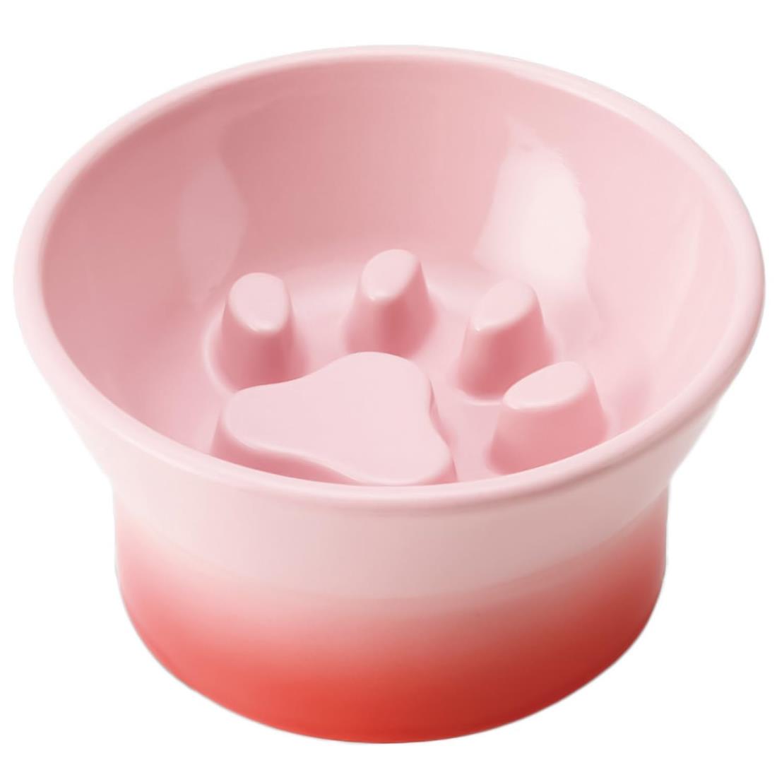 TAMAKI アペティ 早食い防止プレート ピンク 直径13.8x高さ7.5cm エサ入れ 水入れ 早食い防止 T-942680のサムネイル