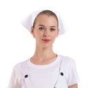 BIGHAS 三角巾 大人用 シンプル シワになりにくい 無地 レディース メンズ カフェ エプロンと共に 全14色 (ホワイト)