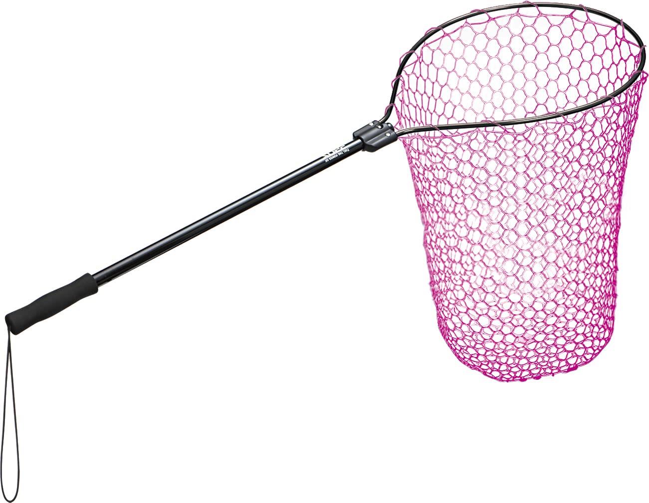 プロックス(PROX) ラバーランディングネット 19型深さ60cm/ネットピンク PX70419DPKK 本体ブラック/網ピンク