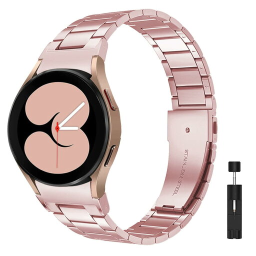 Miimall Galaxy Watch 6 /Galaxy Watch 5/galaxy watch4 classic/galaxy watch4用 メタルバンド 薄型 ギャラクシー ウォッチ5 ベルト 交換用バンドステンレス製Galaxy Watch6 44mm 40mm/Galaxy Watch 5 classic(ローズピンク) Miimall Galaxy Watch 6 /Galaxy Watch 5/galaxy watch4 classic/galaxy watch4用 メタルバンド 薄型 ギャラクシー ウォッチ5 ベルト 交換用バンドステンレス製Galaxy Watch6 44mm 40mm/Galaxy Watch 5 classic(ローズピンク)