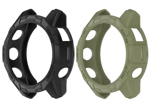 SHEAWA Garminガーミン Fenix 7X Pro用ケース カバー 2個セット 保護ケース Epix Pro 51mm TPUゴム 保護カバー 耐衝撃 アクセサリー (ブラック+アーミーグリーン) SHEAWA Garminガーミン Fenix 7X Pro用ケース カバー 2個セット 保護ケース Epix Pro 51mm TPUゴム 保護カバー 耐衝撃 アクセサリー (ブラック+アーミーグリーン)