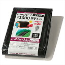 モリリン ブラックシート レジャーシート #3000 実寸約2.6m×3.5m 約6畳 厚手 屋外使用目安約3年 ハトメ数14 雨よけ 風よけ 野積み 30L2...