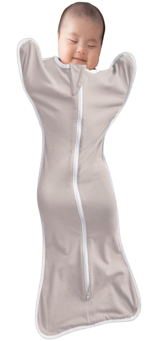 【助産師監修】Aikuruc スワドル おくるみ 春 夏 奇跡のおくるみ 夜泣き対策 綿100% 新生児 ベビー用品 出産祝い (Mサイズ,ベージュ)のサムネイル