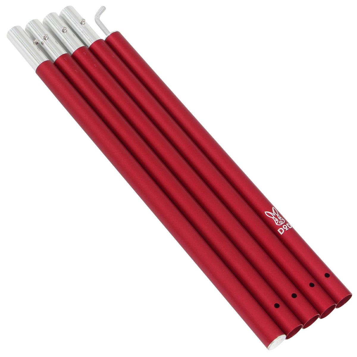 DOD(ディーオーディー) ビッグタープポール 250cm アルミ 収納袋 太さ28mm 【ブラック/レッド】 XP5-507R