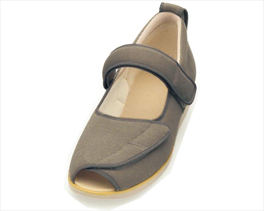 あゆみシューズ オープンマジックII Mグレー LLサイズ 両足