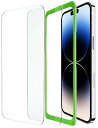 Belkin i Phone 14 Pro Max用 保護ガラスフィルム 強化ガラス 日本AGC旭硝子製 0.33mm 簡単取付キット付き 2枚セット OVA1...
