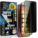 i Phone15 Pro ガラスフィルム 覗き見防止 i Phone 15Pro 強化ガラス のぞき見防止【ガイド枠付き・1枚セット】日本旭硝子製 硬度9H ...