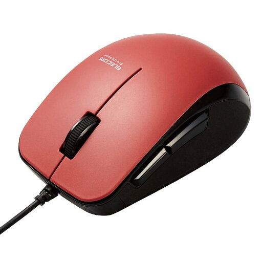 エレコム マウス 有線 M-BL28UBKRD 5ボタン ラバーグリップ 抗菌 レッド エレコム マウス 有線 M-BL28UBKRD 5ボタン ラバーグリップ 抗菌 レッド