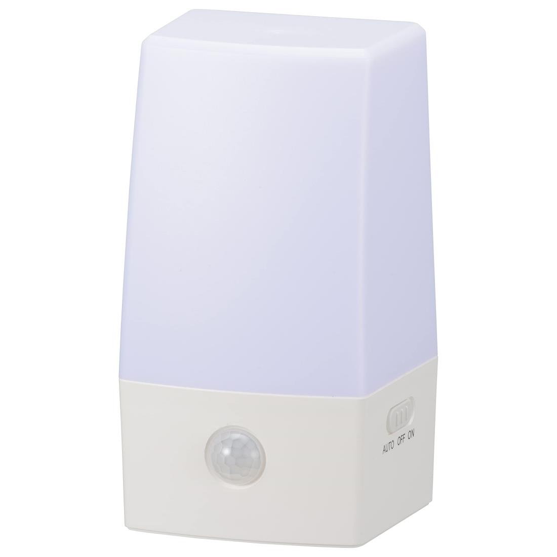 オーム電機 LEDナイトライト フットライト 電池式 人感明暗センサー 昼白色 足元灯 NIT-BLA6JSL-WN 06-..