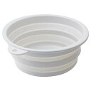 伊勢藤(ISETO) たらい ソフトタブ グレー 12L 幅40.5×奥行42.6×高さ4.5~16.5cm 日本製 折りたたみ 耐熱100℃ フック付 吊り下げ 足湯 つけ置き洗い 防災用品 コンパクト アウトドア キャンプ ペットバス 中型 I-615