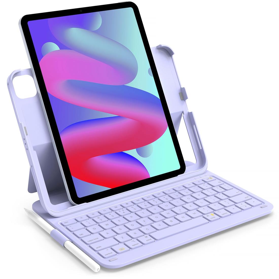 Inateck iPad 10世代 超軽量キーボードケース iPad Air 11インチ 2024/第5世代/第4世代 10.9インチ（2022/2020）と iPad Pro 第1/2/3/4世代 11インチ に適用 ペンホルダー付き BK2007 パープル