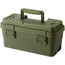 リス(RISU) 収納ボックス トランクカーゴ スタックカーゴ 約6L グリーン 日本製 S-6 ツールボックス 屋外収納 キャンプ 防水 GHON187