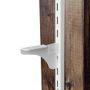 和気産業(Waki Sangyo) 1×4ピラシェル棚受 棚受け金具 1枚入 白 1×4材 1枚用 左 ピラシェルシリーズ 棚板 壁面 収納 WPS018(4)