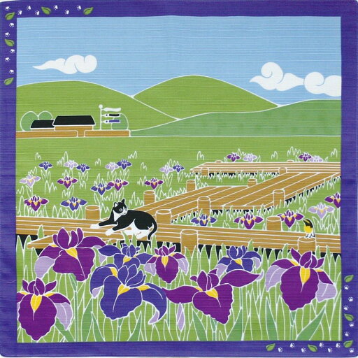 ヤマコー(Yamaco) たまのお散歩 小風呂敷 花菖蒲 50×50cm 88589 ヤマコー(Yamaco) たまのお散歩 小風呂敷 花菖蒲 50×50cm 88589