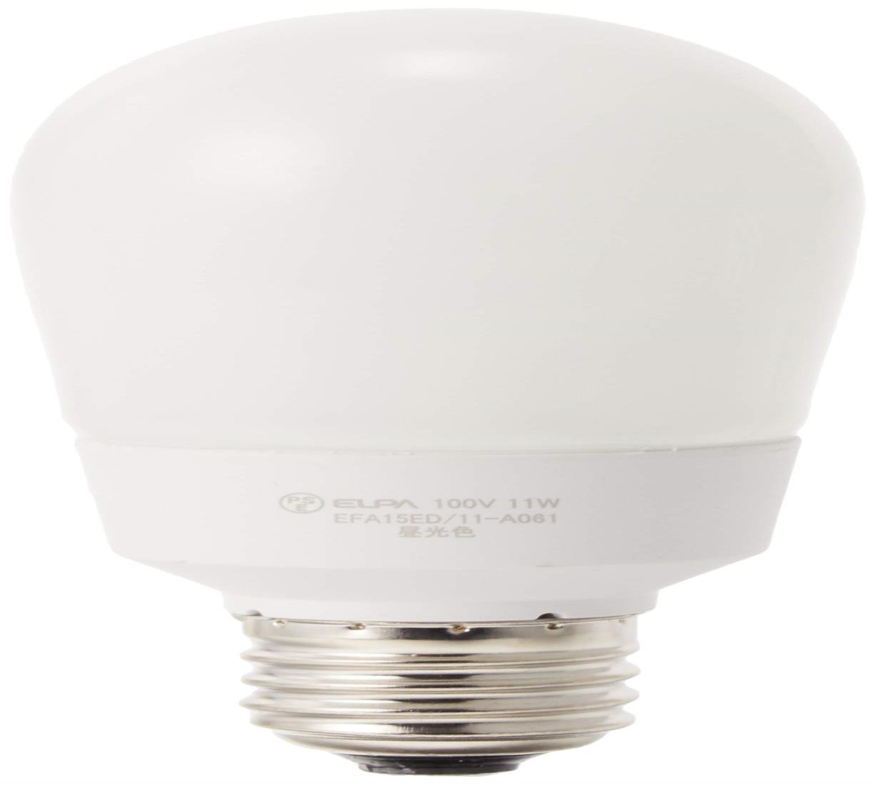 エルパ(ELPA) 電球形蛍光灯A形60W形 電球 100V 11W 700lm 3波長形昼光色 屋内用 EFA15ED/11-A061H