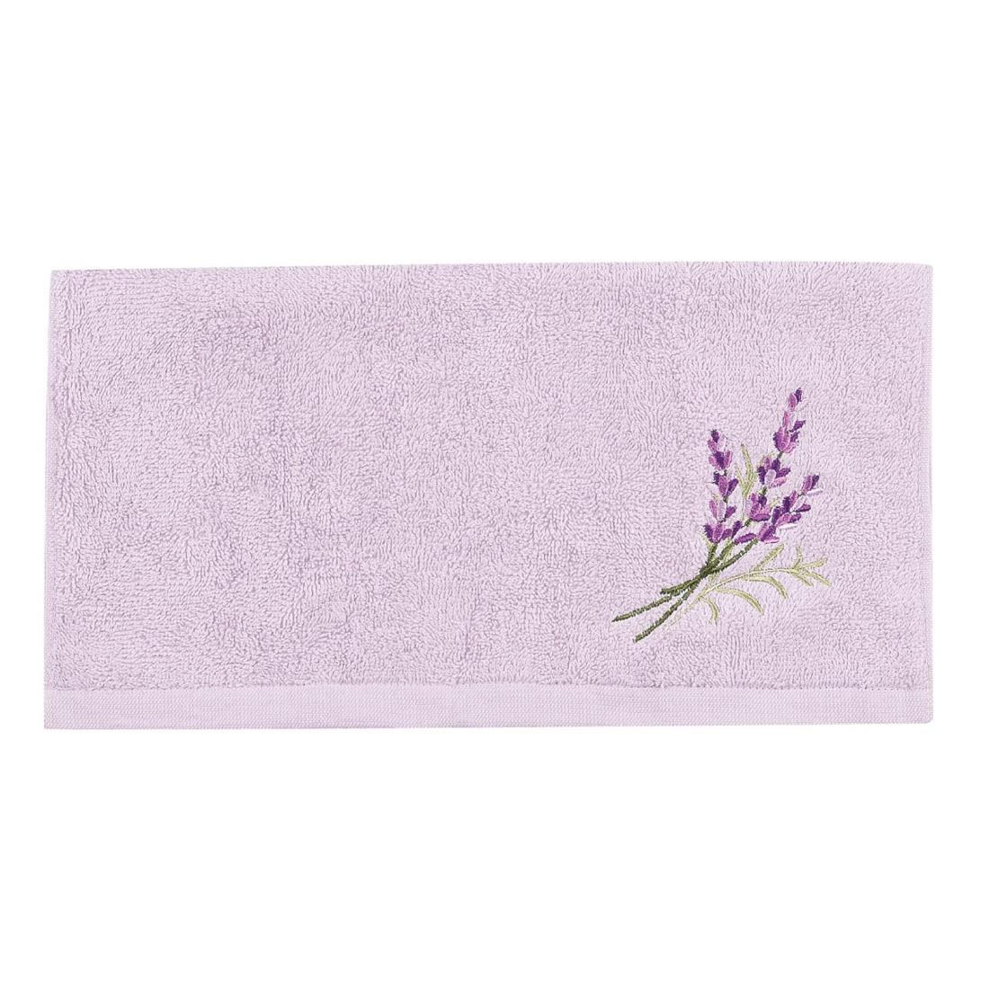センコー(Senko) S.D.S ラベンダー タオル 約33×75cm パープル 花 刺繍入り 日本製 64716