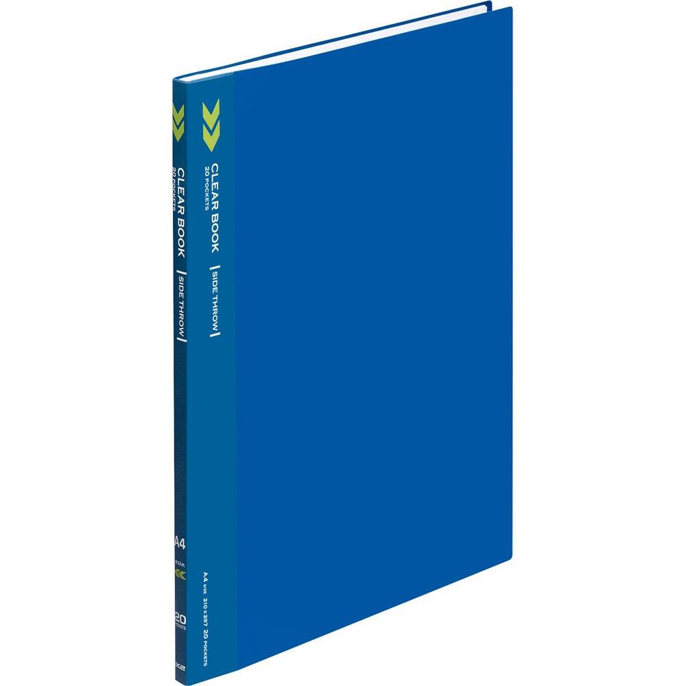 コクヨ ファイル クリアファイル K2 固定式 サイドスロー 20ポケット 青 K2ラ-SK20B