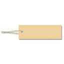 シモジマ ヘイコー 提札 ミニパック 糸付 No.599 100枚入 007158326, ベージュ 12×37mm(3)