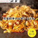 黒毛和牛ホルモン 焼うどん 5枚【電子レンジ700W 8分】 バーベキュー 焼肉 ホルモン焼 味濃いめ 美味しい 岡山 津山 作用 お歳暮 贈答品 お取り寄せ ギフト レンジ温めるだけ 有名店