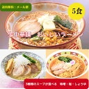 選べるスープ　生麺ラーメン　5食セット 【メール便】